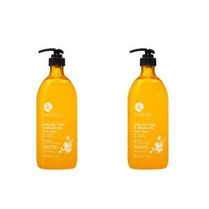 2-pack LUSETA Shea‎ Butter  & Argan Oil Hydrating Moisturizing Body Wash 33.8 oz